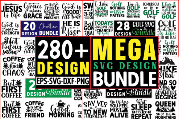 280 SVG Mega Design Bundle for Crafts and Graphics
