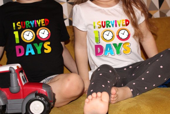 I Survived 100 Days SVG Design