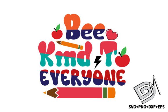 Retro Bee Kind to Everyone Graphics and Crafts