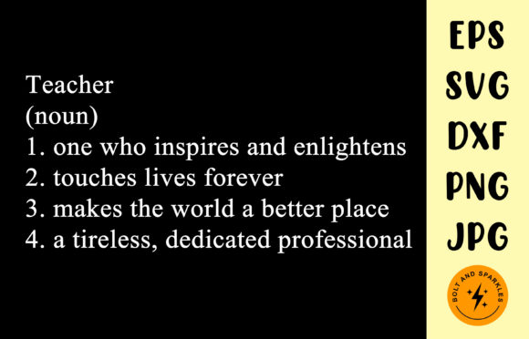 Teacher Definition Dictionary Entry, SVG: Graphics and Crafts